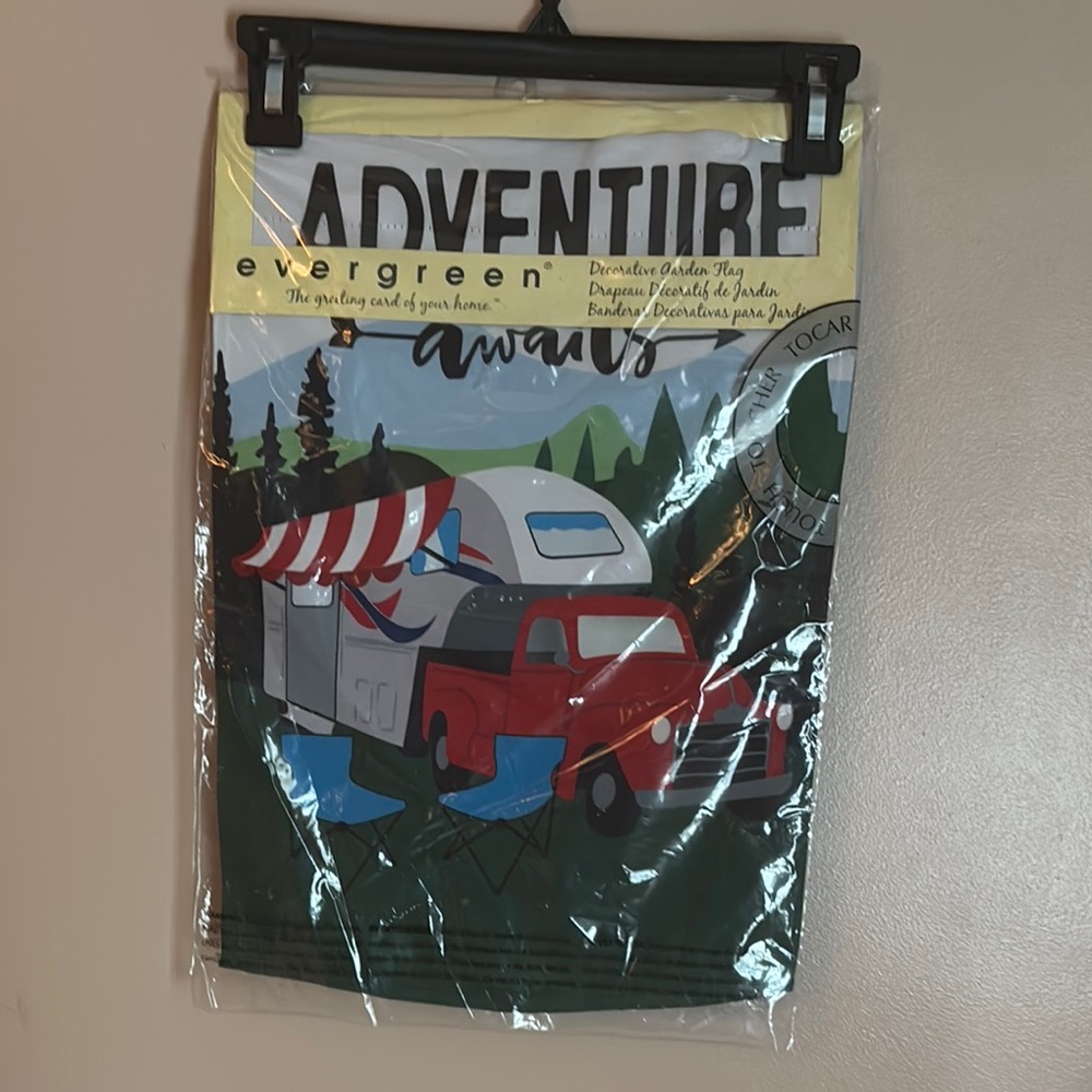 Seasonal camper garden flag brand new